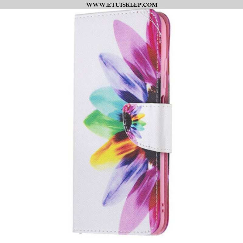 Etui Folio do Xiaomi Redmi Note 10 5G Akwarela Kwiat